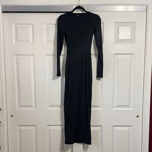 SKIMS Black Long Sleeve Dress